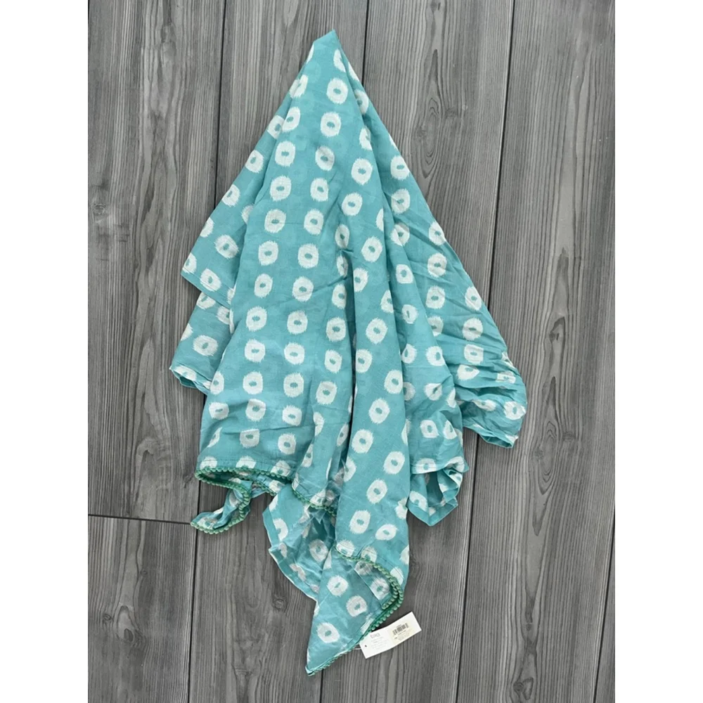 Tag Scarf Green White One Size